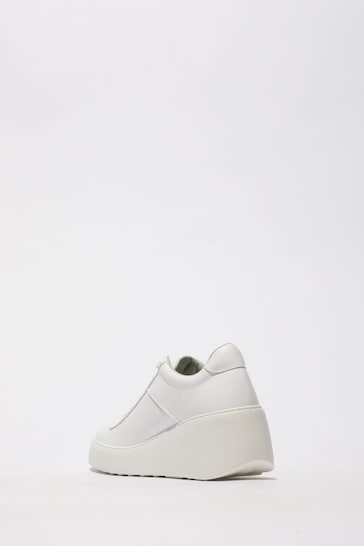 Fly London White Delf Wedge Trainers