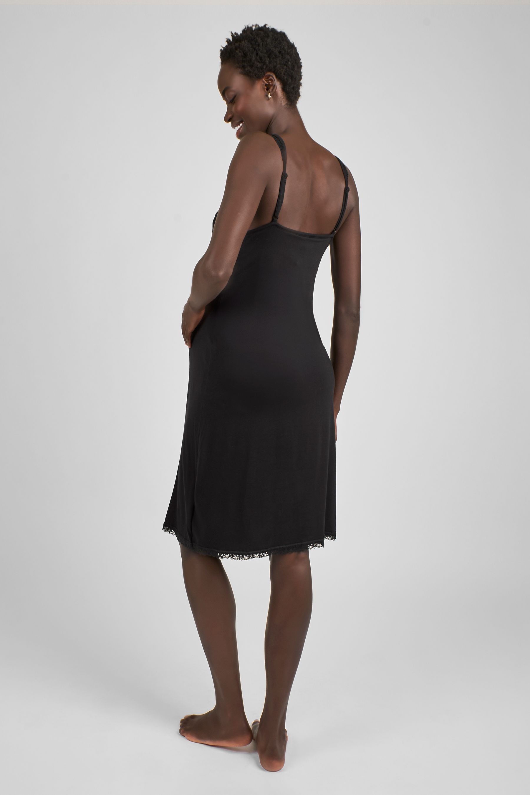 Buy JoJo Maman B b Black Lace Maternity Nursing Nightdress from