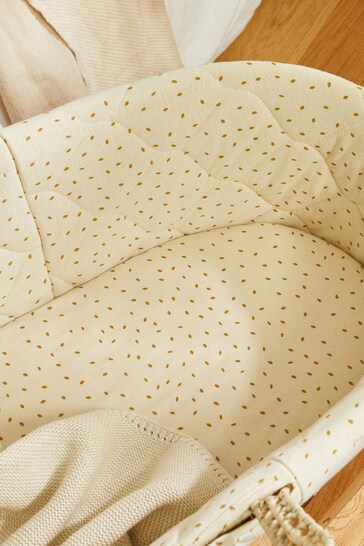 The Little Green Sheep Cream Rice Print Fitted Sheet