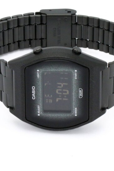 Casio 'Collection' Black and LCD Plastic/Resin Quartz Chronograph Watch