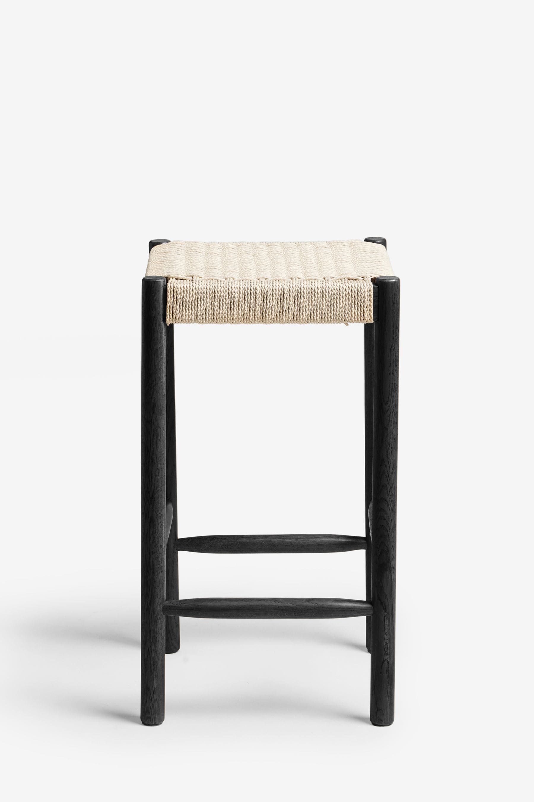Black and white cheap woven bar stools