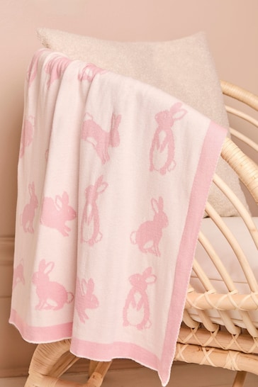 JoJo Maman Bébé Pink Bunny Knit Shawl