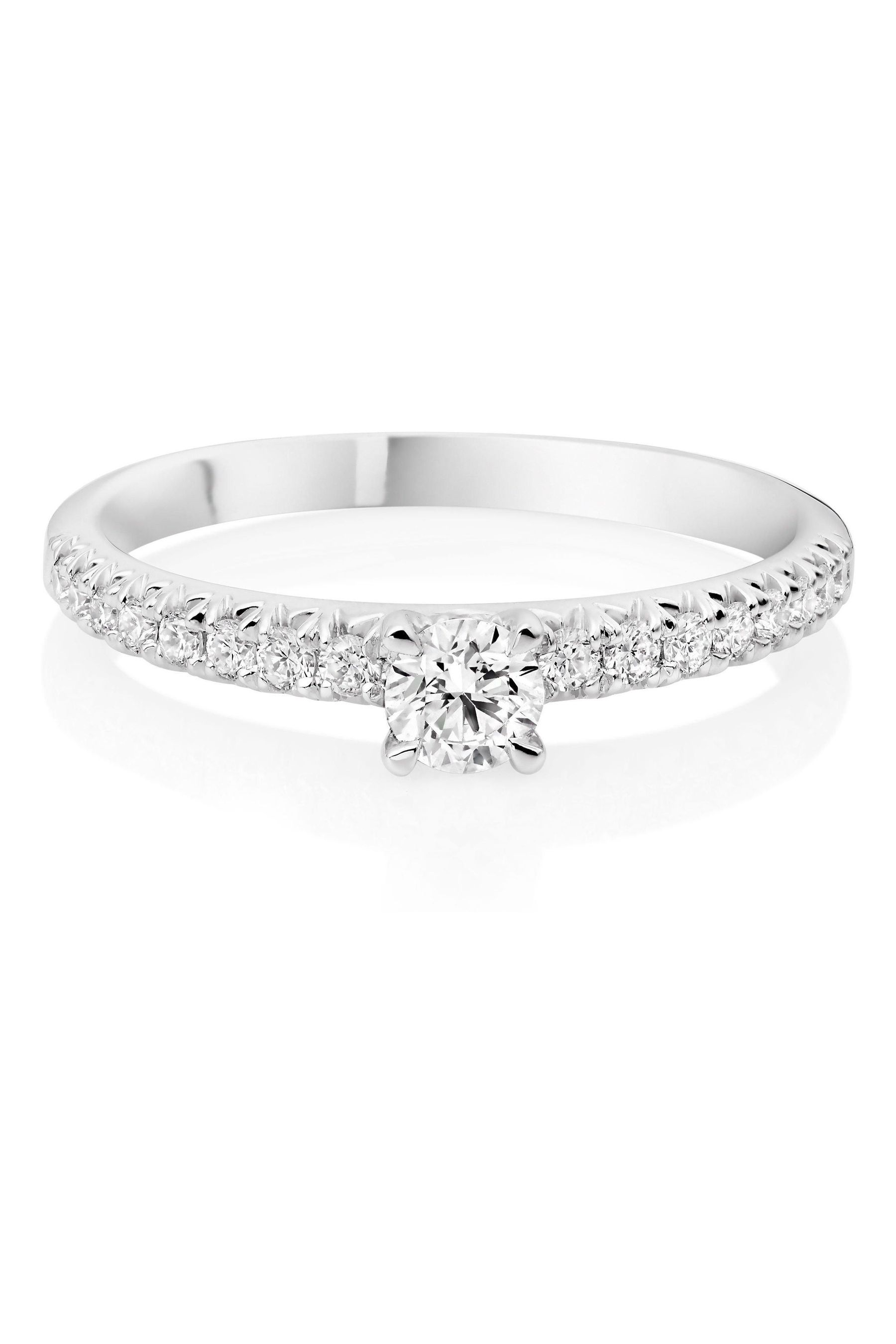 Buy Beaverbrooks Platinum Diamond Solitaire Ring from the Next UK online shop