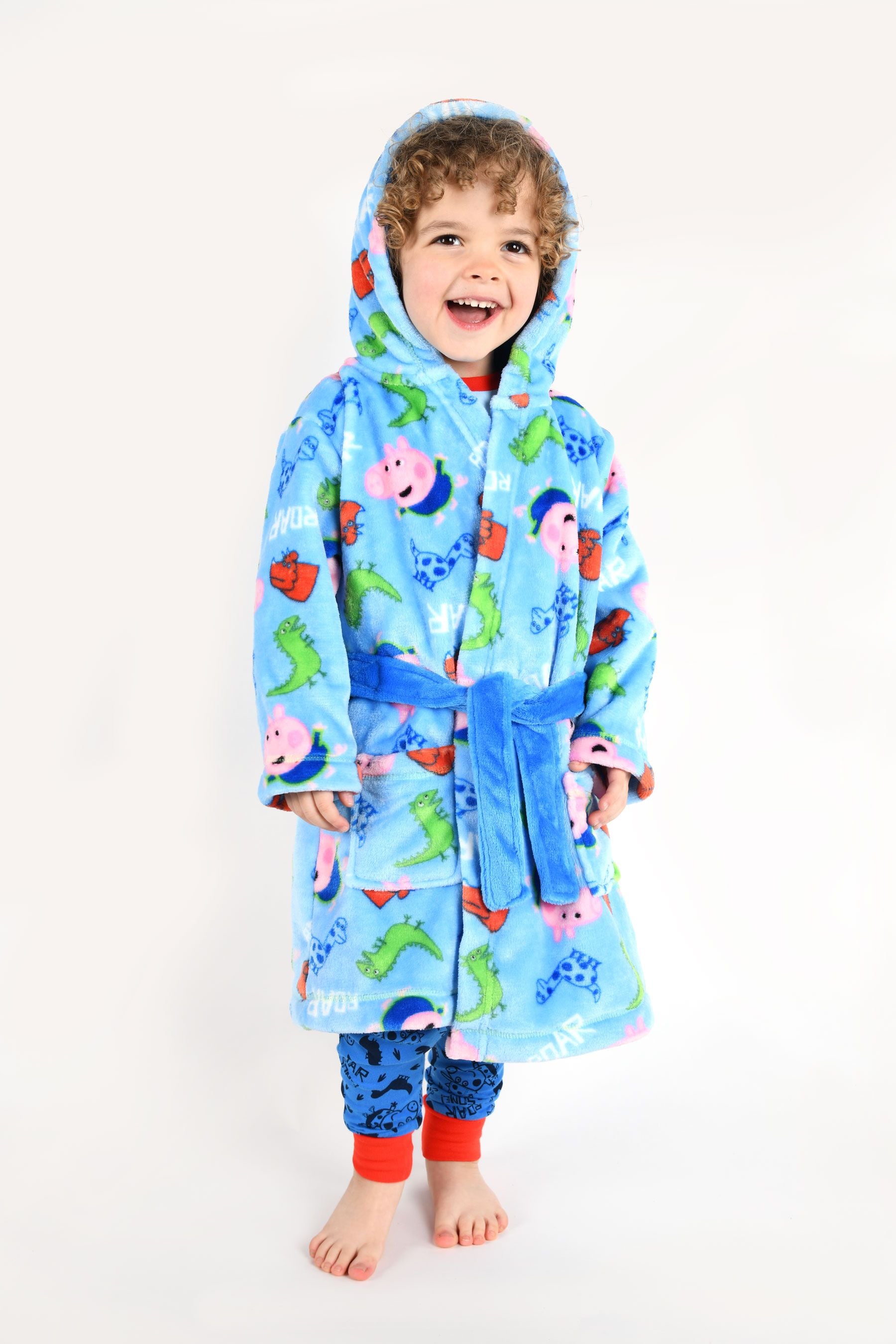 Buy Brand Threads Blue George Pig Boys Hooded Dressing Gown from the Next UK online shop