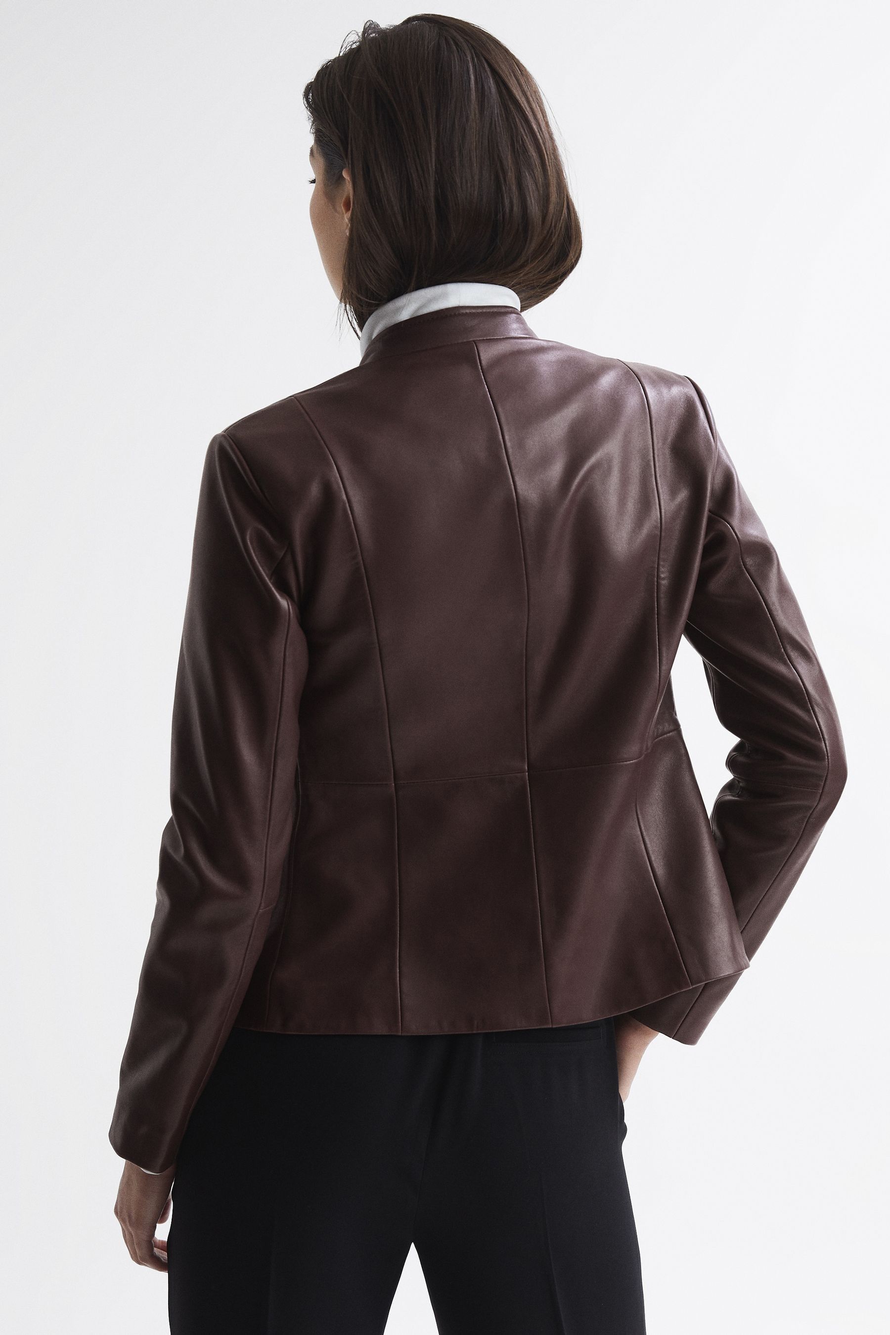 Reiss oxblood leather jacket outlet
