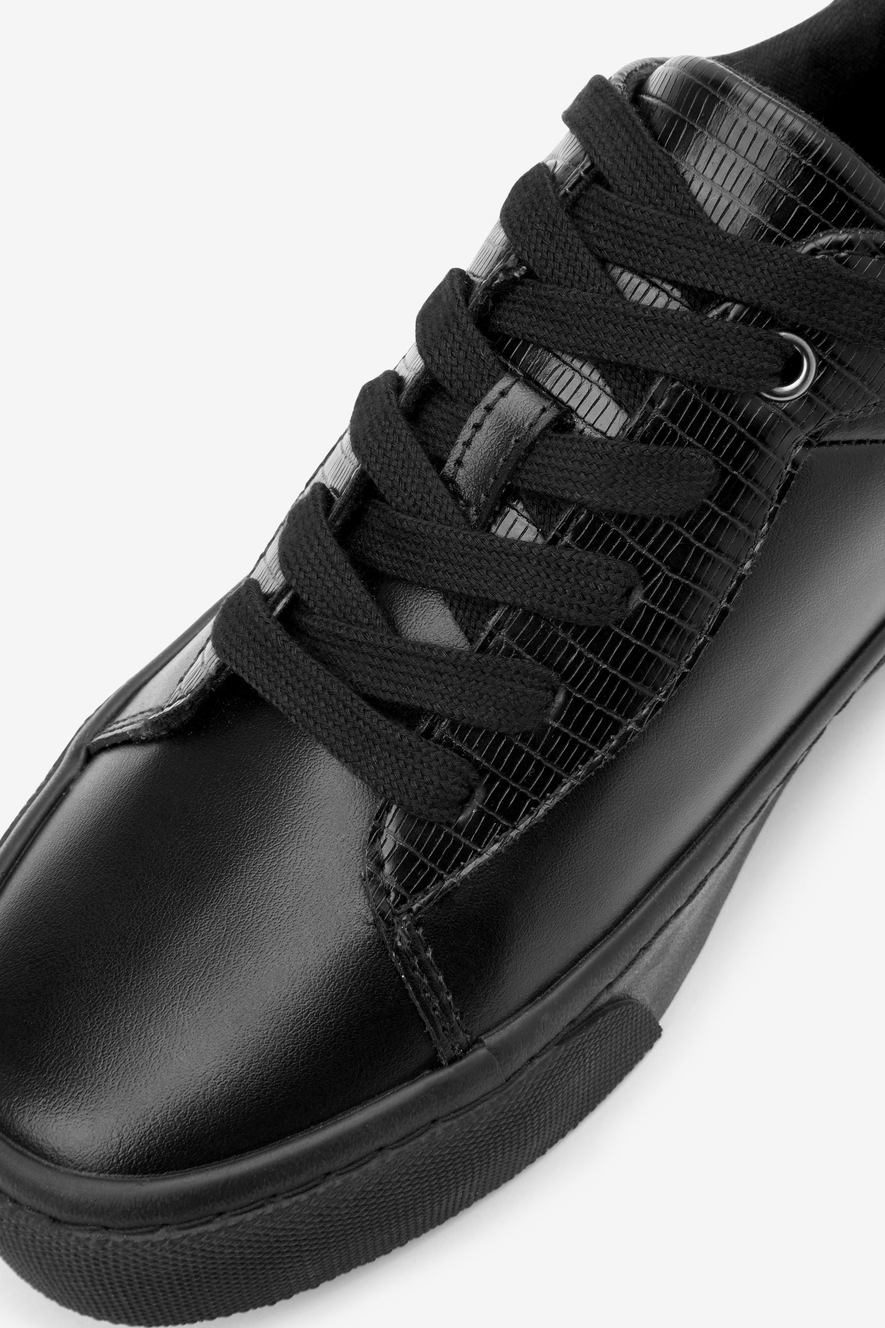 Black trainers store womens leather