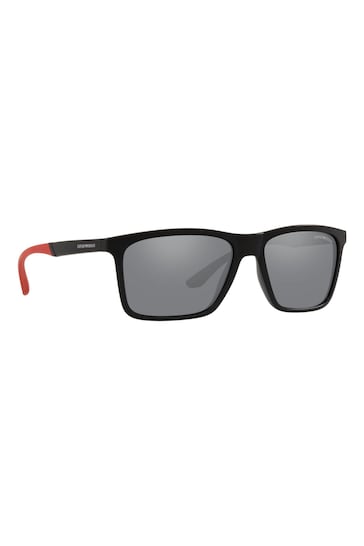 Emporio Armani Black Rectangular Frame Sunglasses