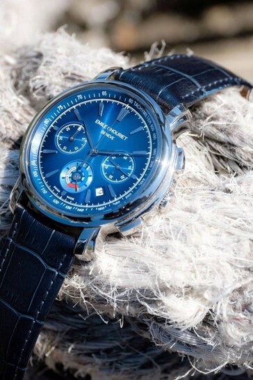Emile Chouriet Gents Blue Chronograph Lac Léman Watch