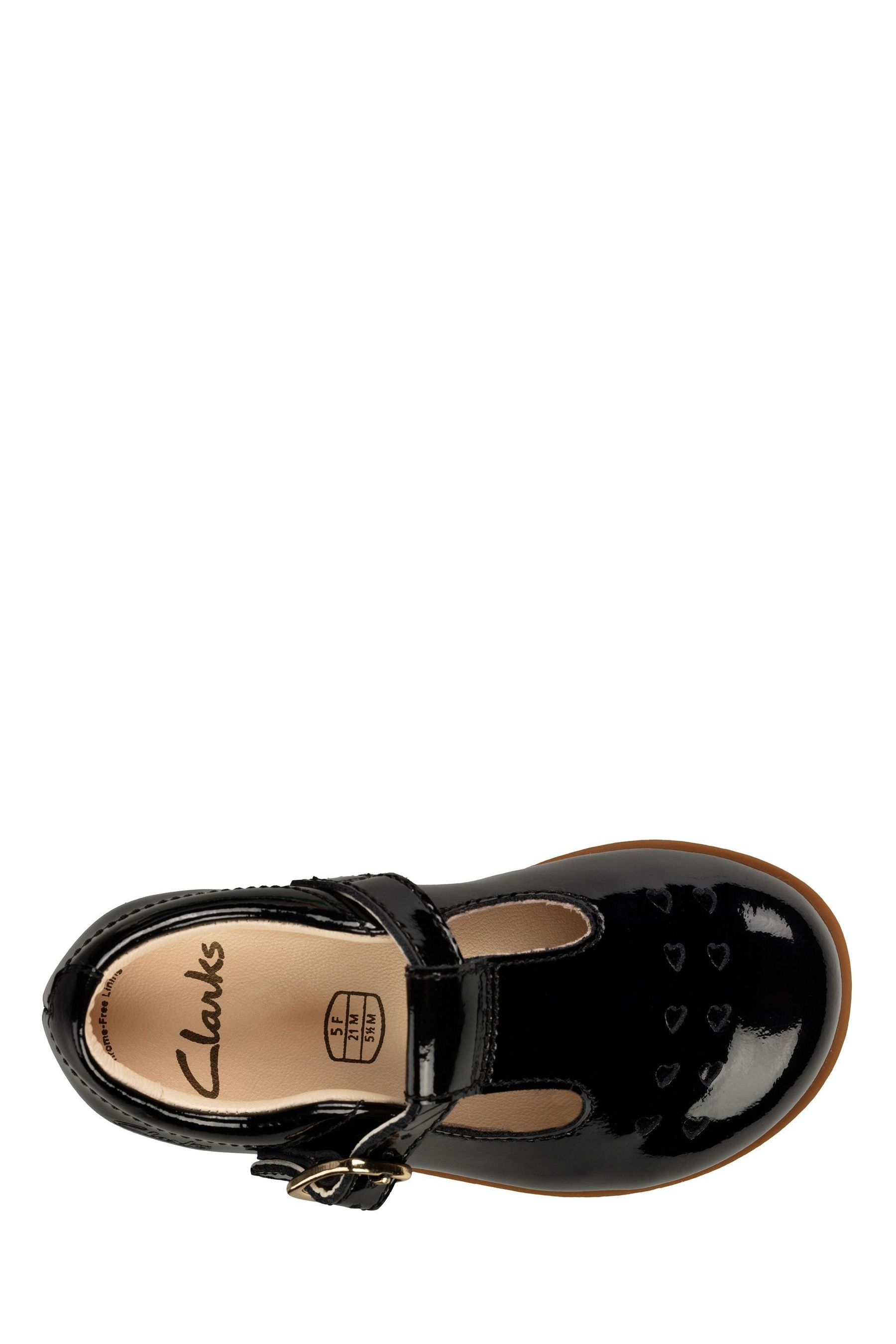 Clarks Black Toddler Patent T Bar Shoes