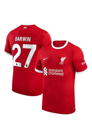 Nike Red Darwin - 27 Liverpool FC Stadium 23/24 Home Football Shirt