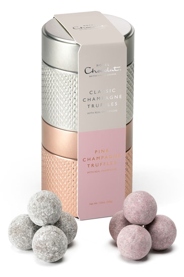 Hotel Chocolat Pink & Classic Champagne Truffles Keepsake Tin