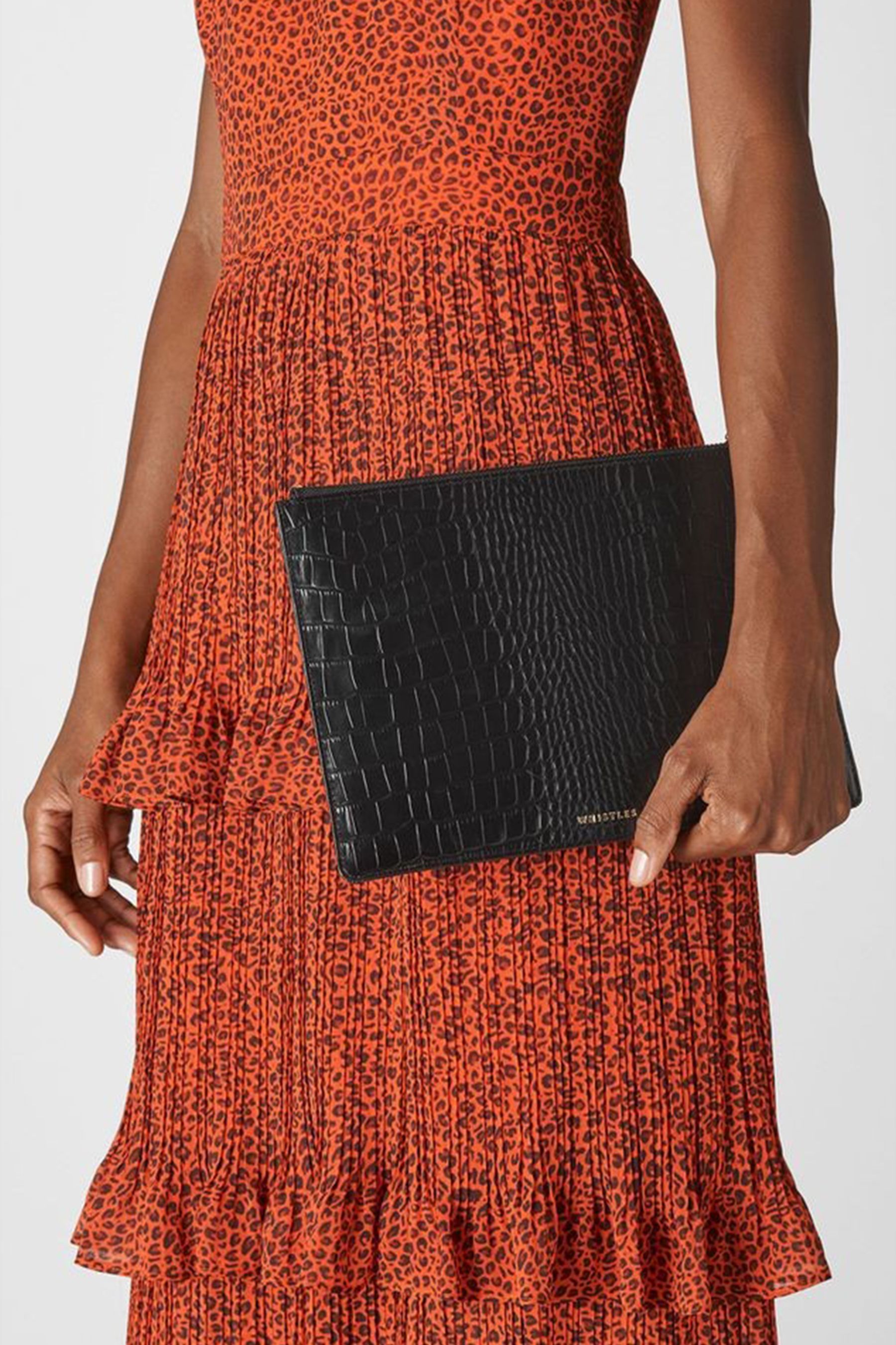 Whistles black on sale clutch bag