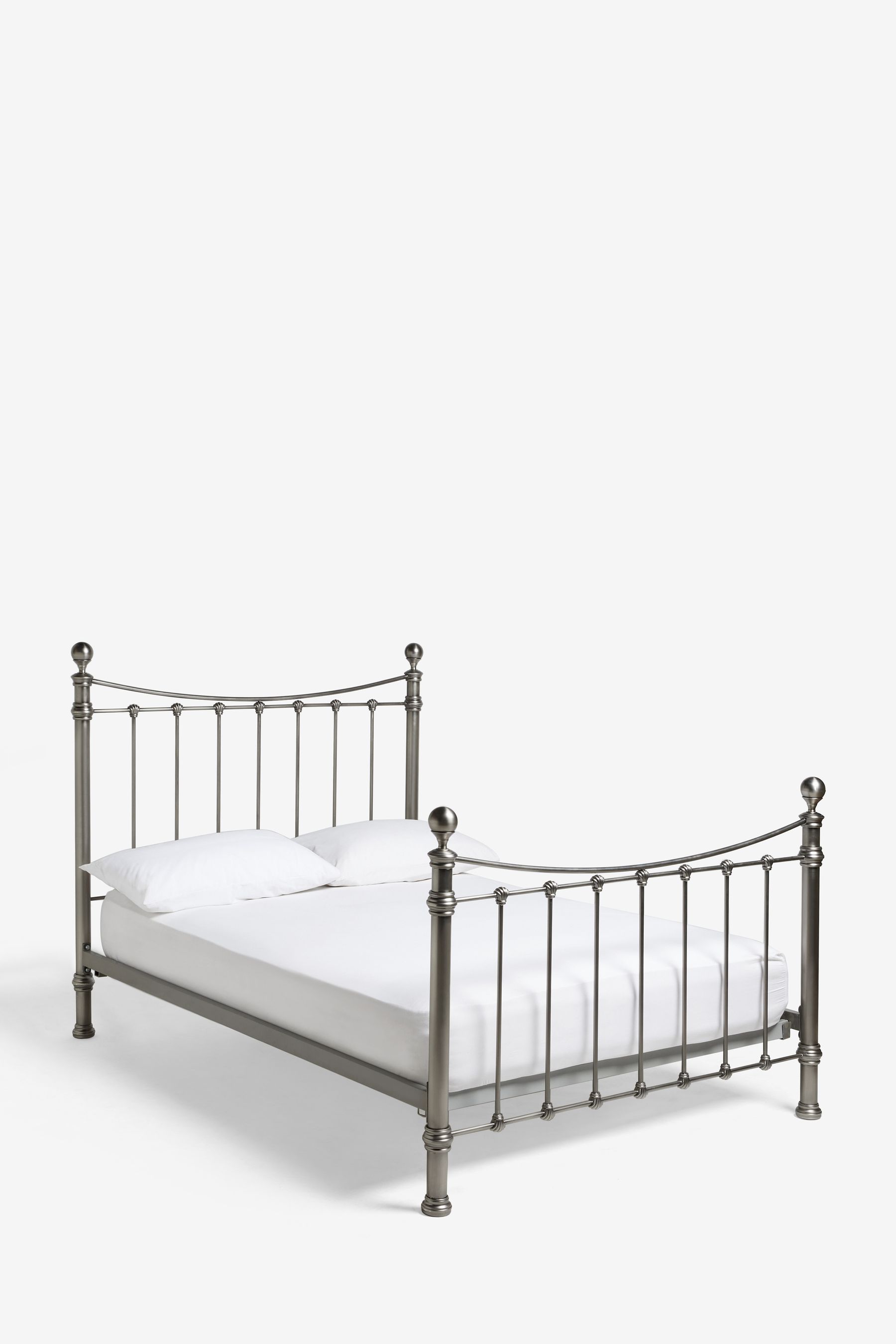 Pewter metal bed frame discount