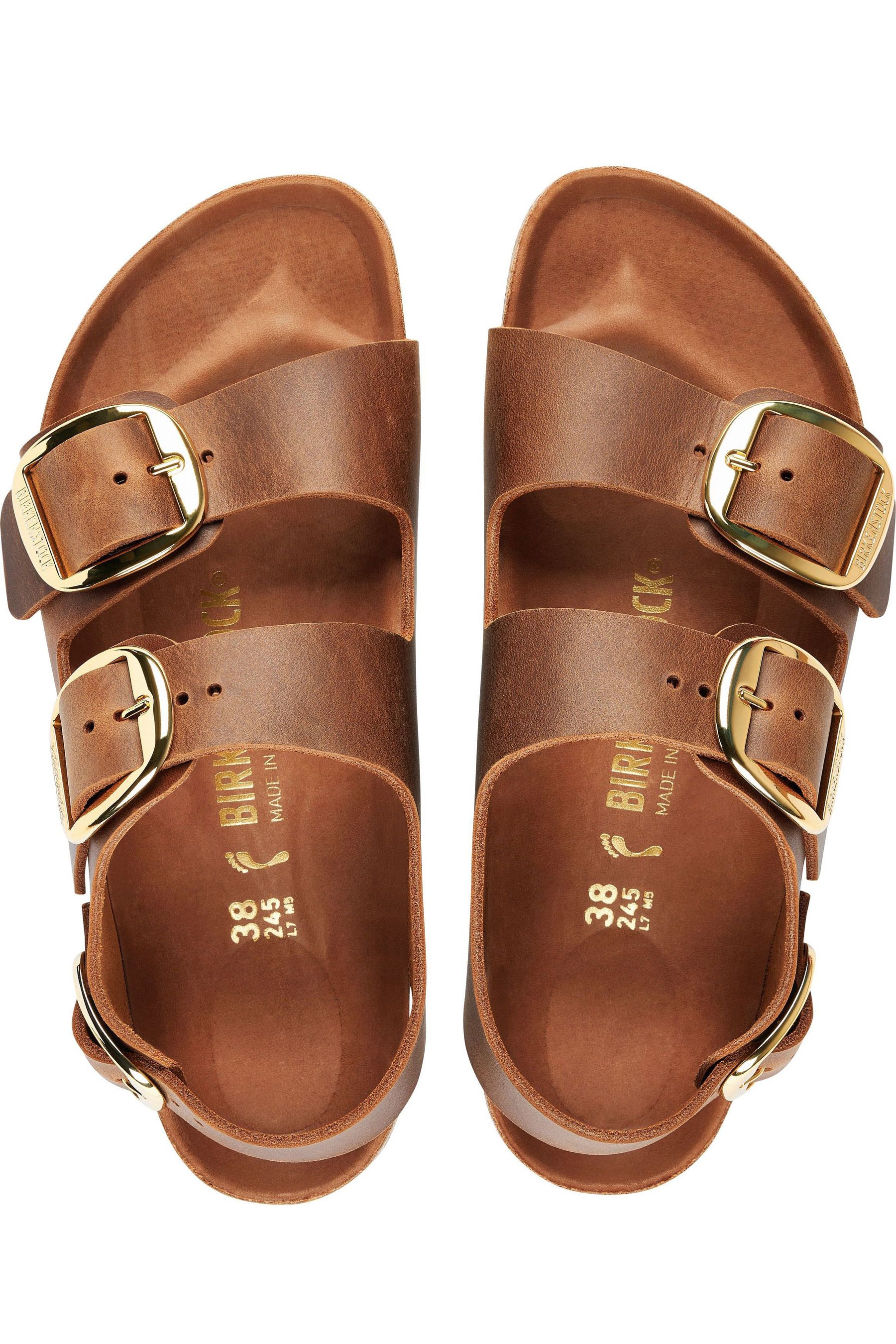 Buy Birkenstock Oiled Leather Milano Big Buckle Sandals from the