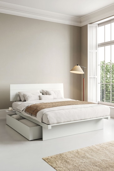 Get Laid Beds White Japanese Storage Bed Combo