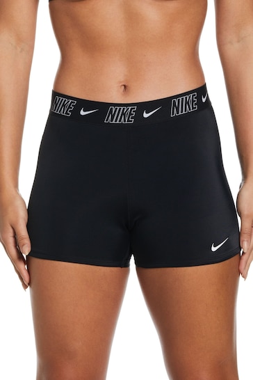 Nike Black Logo Tape Swim Shorts