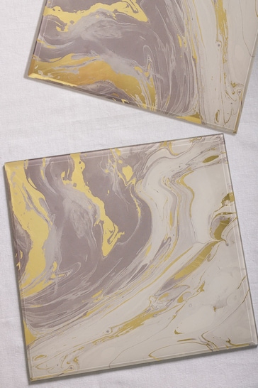 Natural Galaxy Glass Placemats Set of 2