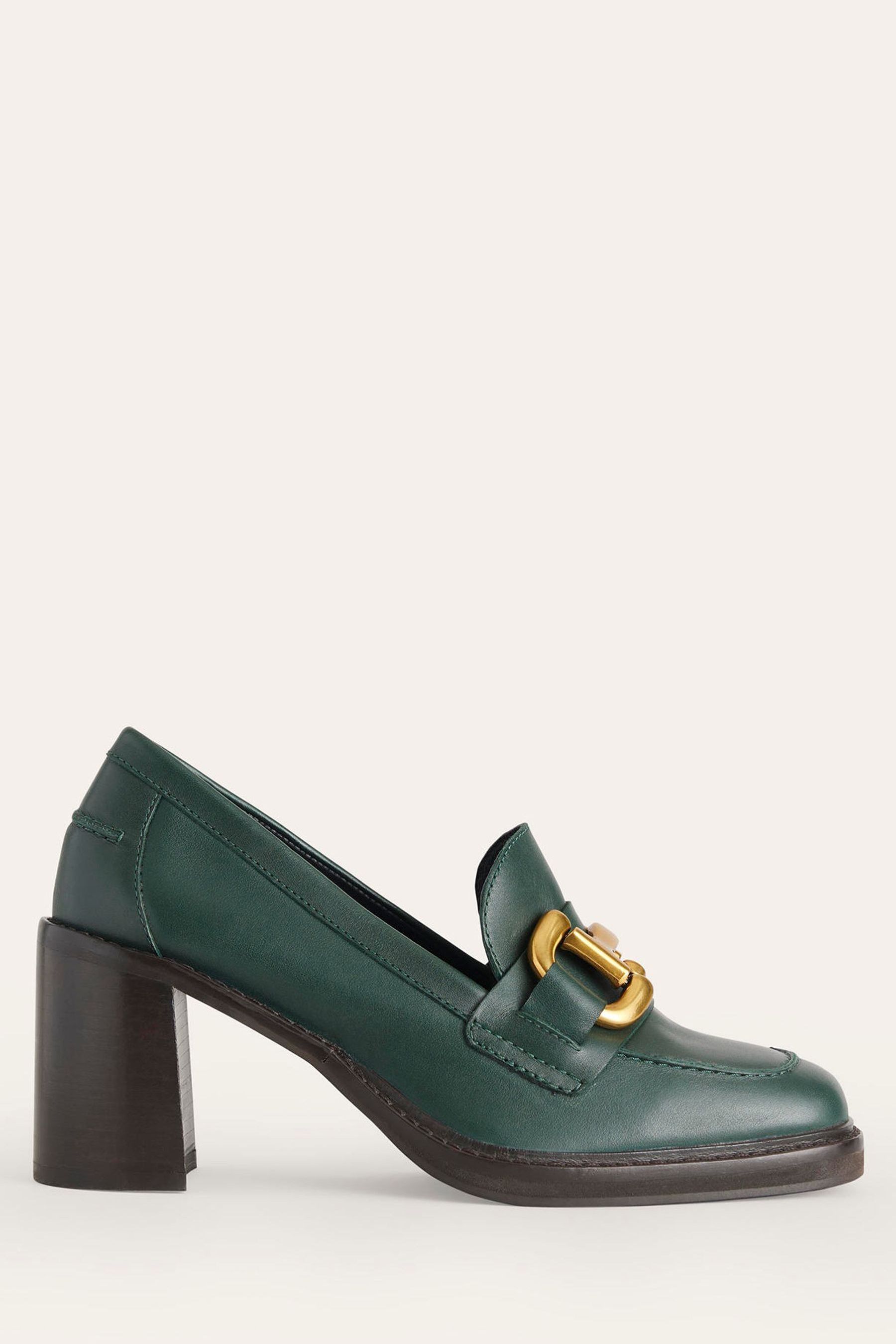 Buy Boden Dark Green Iris Snaffle Heeled Loafers from the Next UK