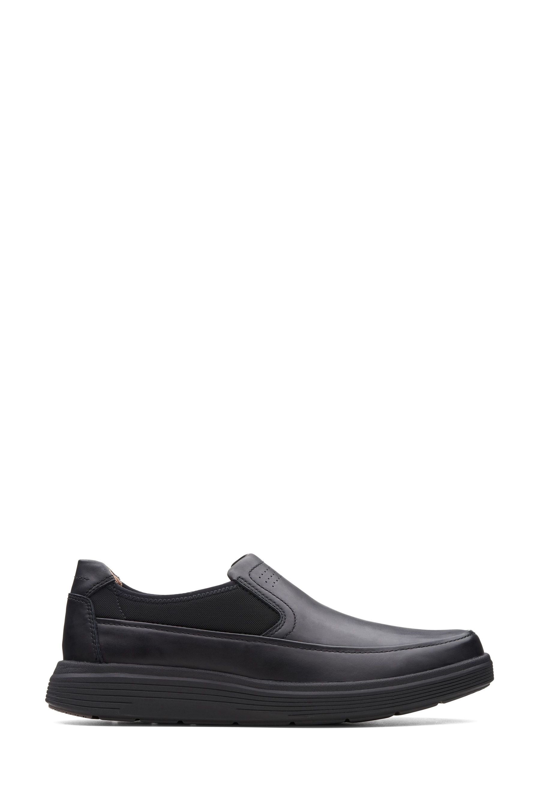 Buy Clarks Black Wide Fit G Leather Un Abode Go Shoes from the