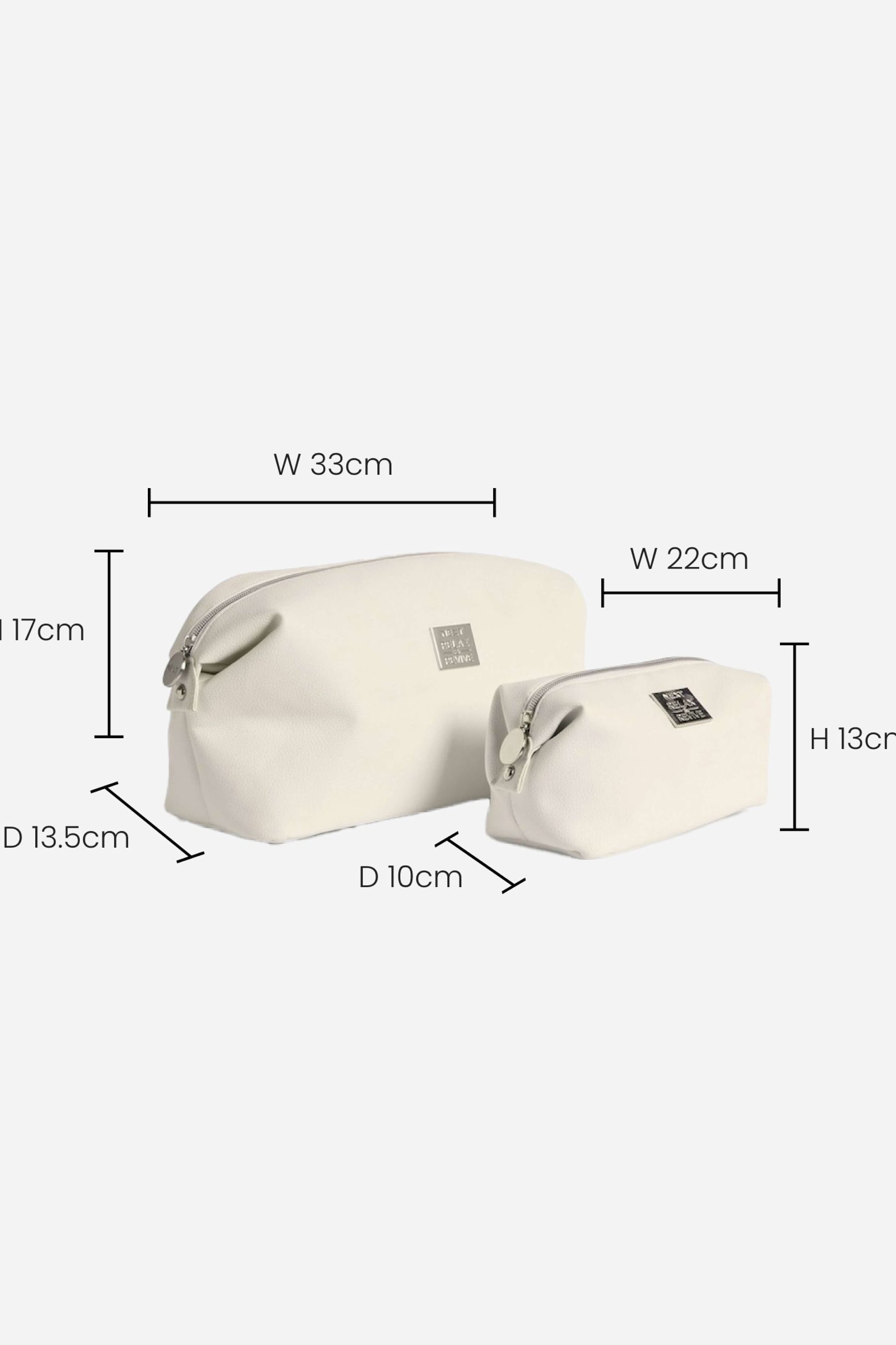 White cosmetic bag deals