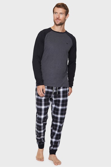 Threadbare Grey Cotton Pyjamas Set