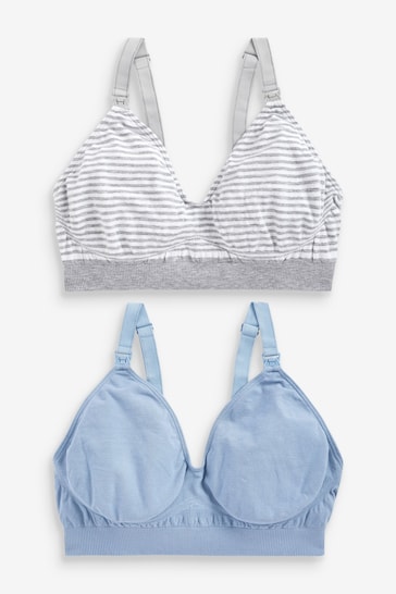 Buy Seraphine Blue Maternity And Nursing Seamless Bamboo Bras 2 Pack from  the Next UK online shop