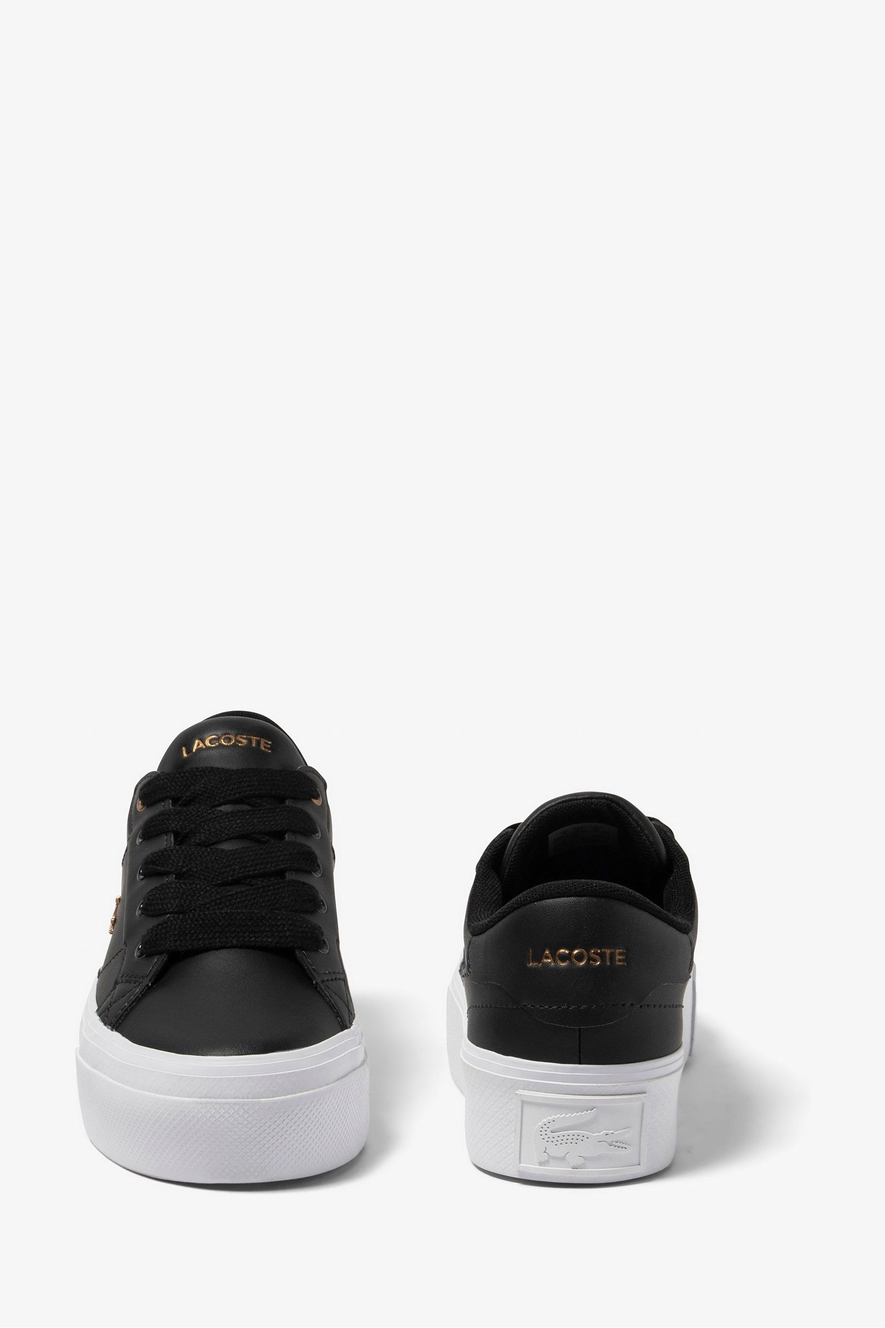 Black lacoste shoes womens cheap