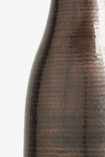 Copper Extra Large Metal Etched Vase