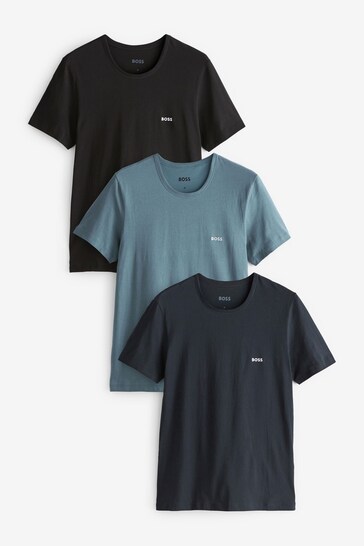 BOSS Black/Blue/Navy T-Shirts 3 Pack
