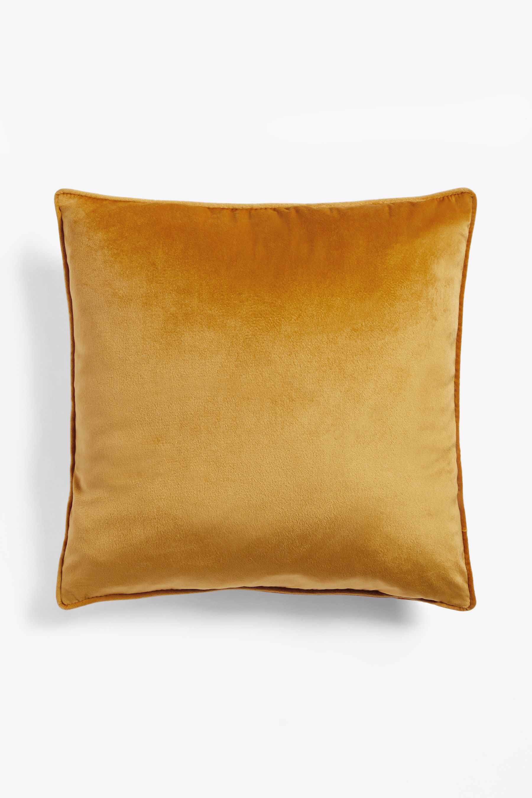 Ochre outlet velvet cushions