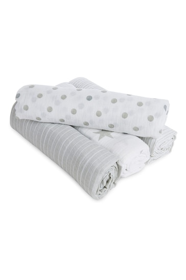 aden + anais dusty Essentials Cotton Muslin Blankets 4 Pack