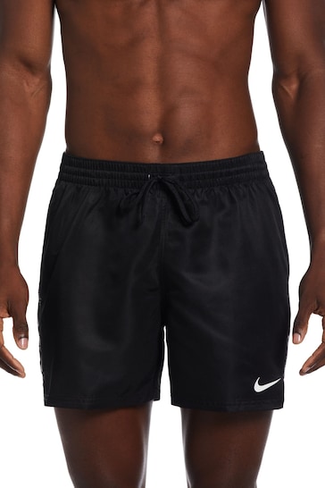 Nike Black Logo Tape 5 Inch Swim Shorts