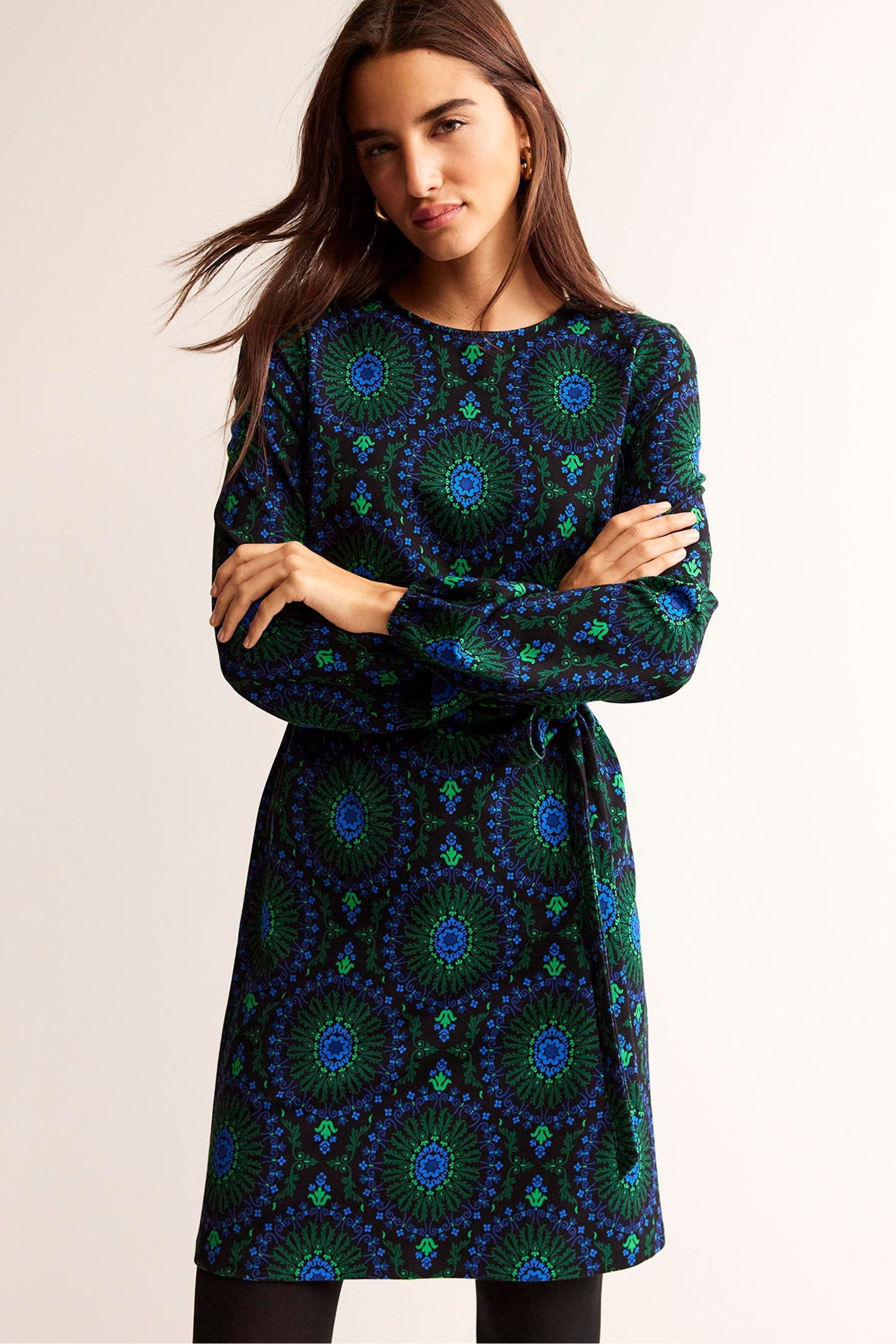 Buy Boden Black Chrome Violet Jersey Shift Dress from the Next UK