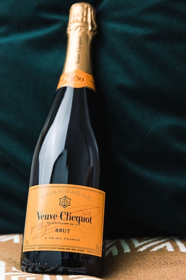 DrinksTime Yellow Veuve Clicquot Label Brut Champagne