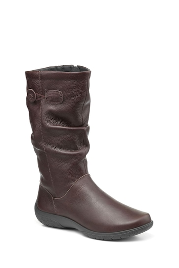 Hotter Brown Wide Fit Derrymore II Zip-Fastening Boots