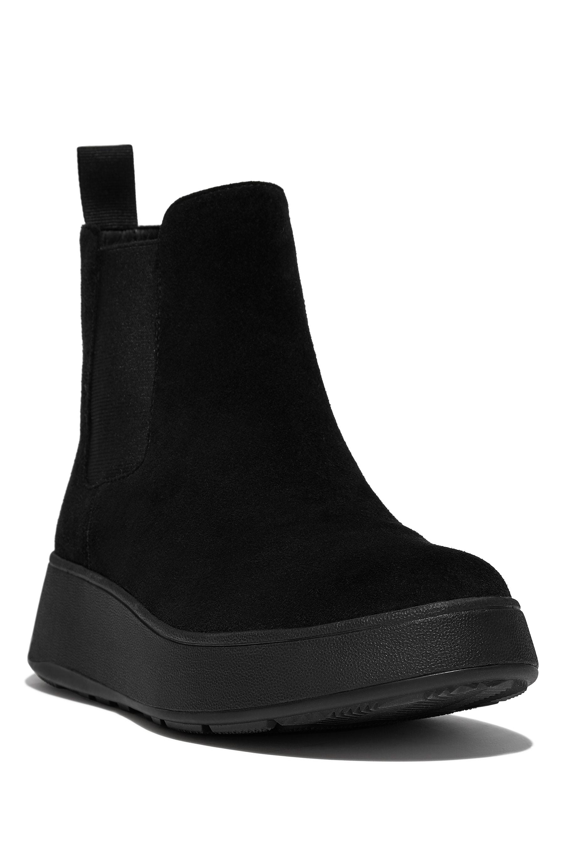 Suede platform chelsea boots top