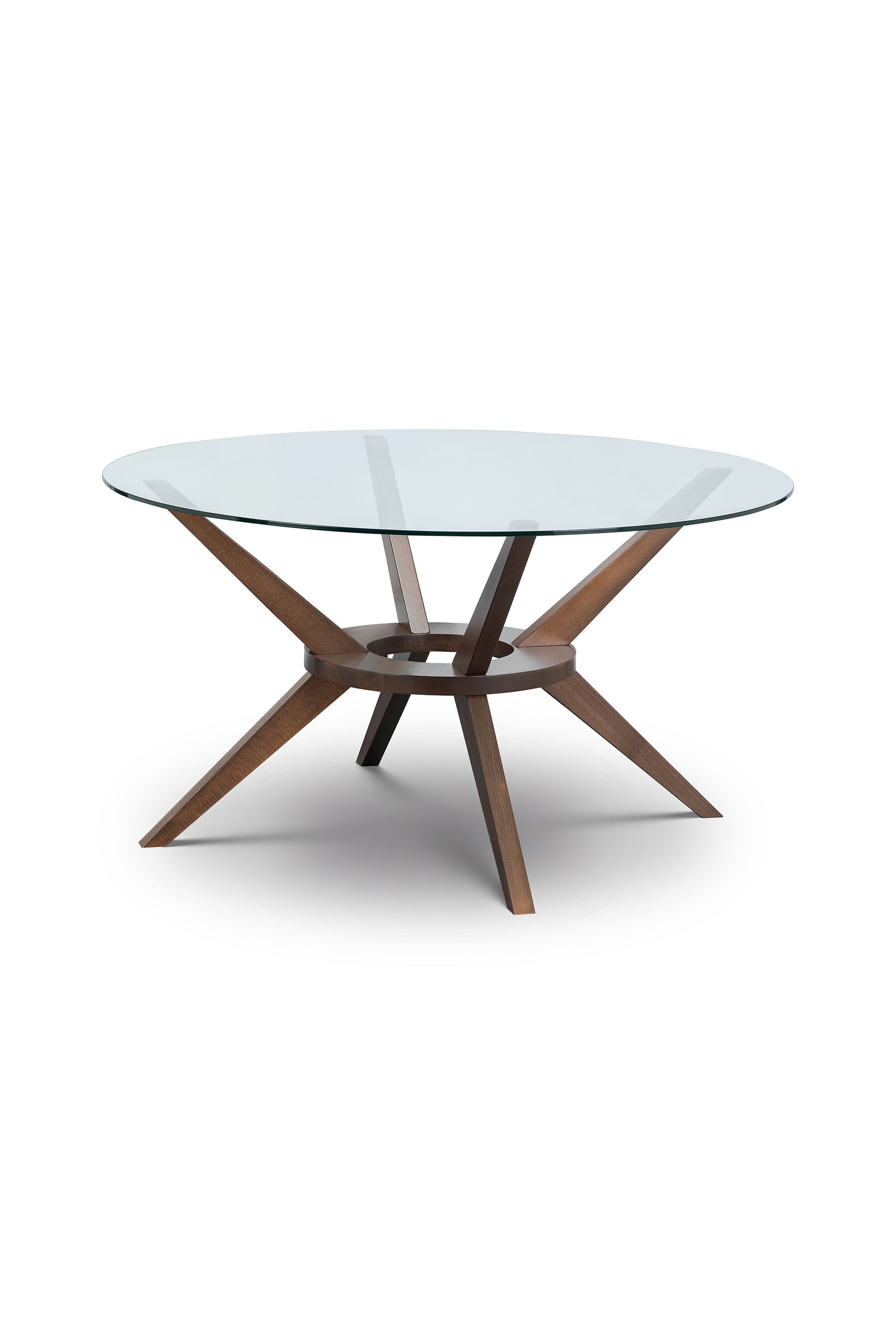 Julian Bowen Clear Chelsea Large Round Glass 6 Seater Dining Table