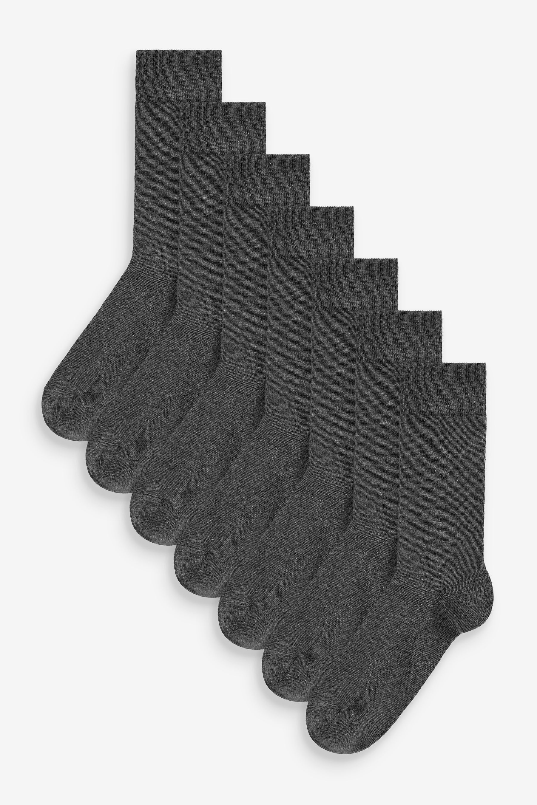 Buy Charcoal Grey 7 Pack Mens Cotton Rich Socks from the Next UK online