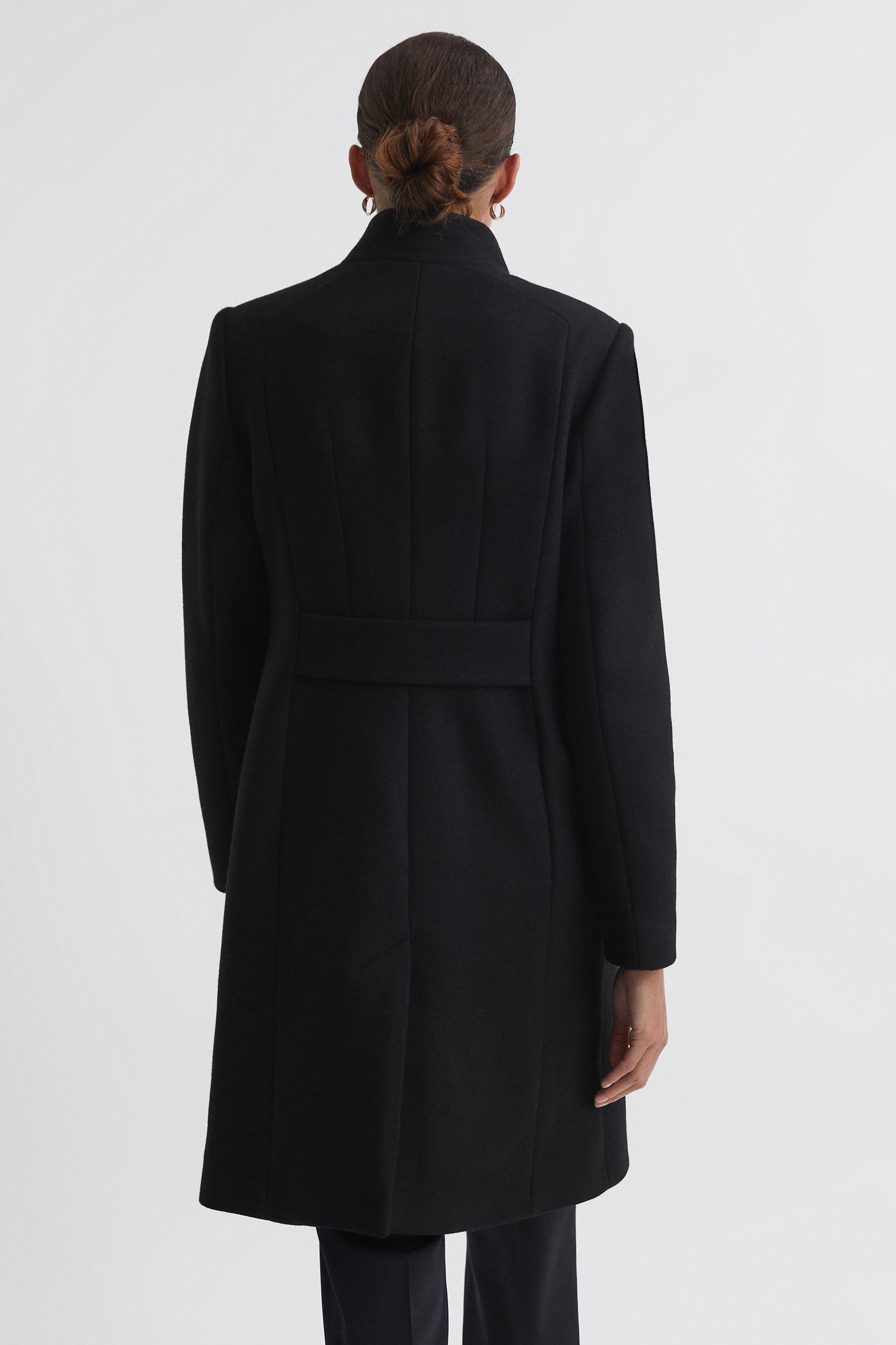 Reiss black new arrivals coat
