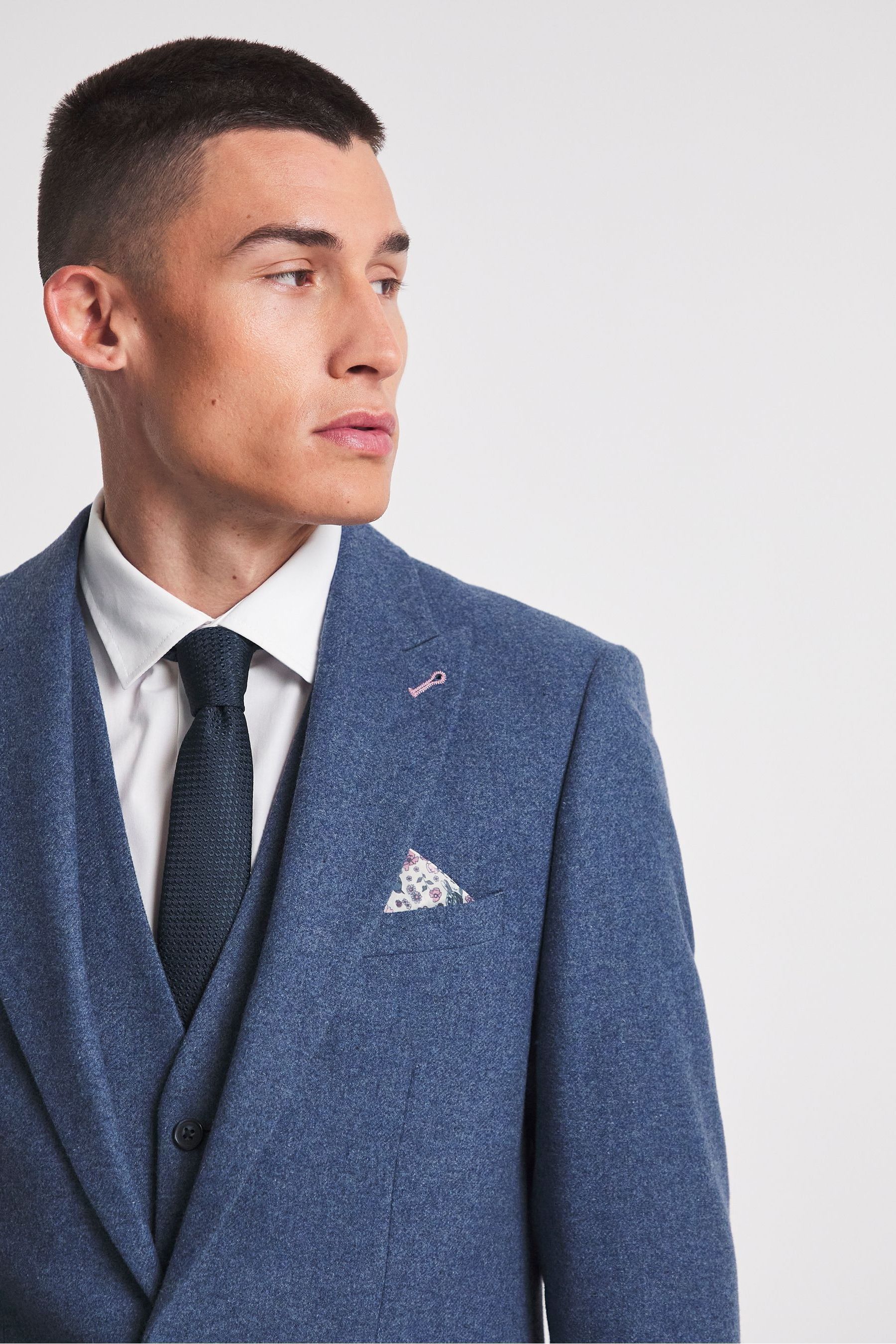 Jacamo Blue Tweed Light Suit Jacket