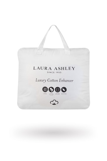 Laura Ashley White Luxury Cotton Mattress Topper