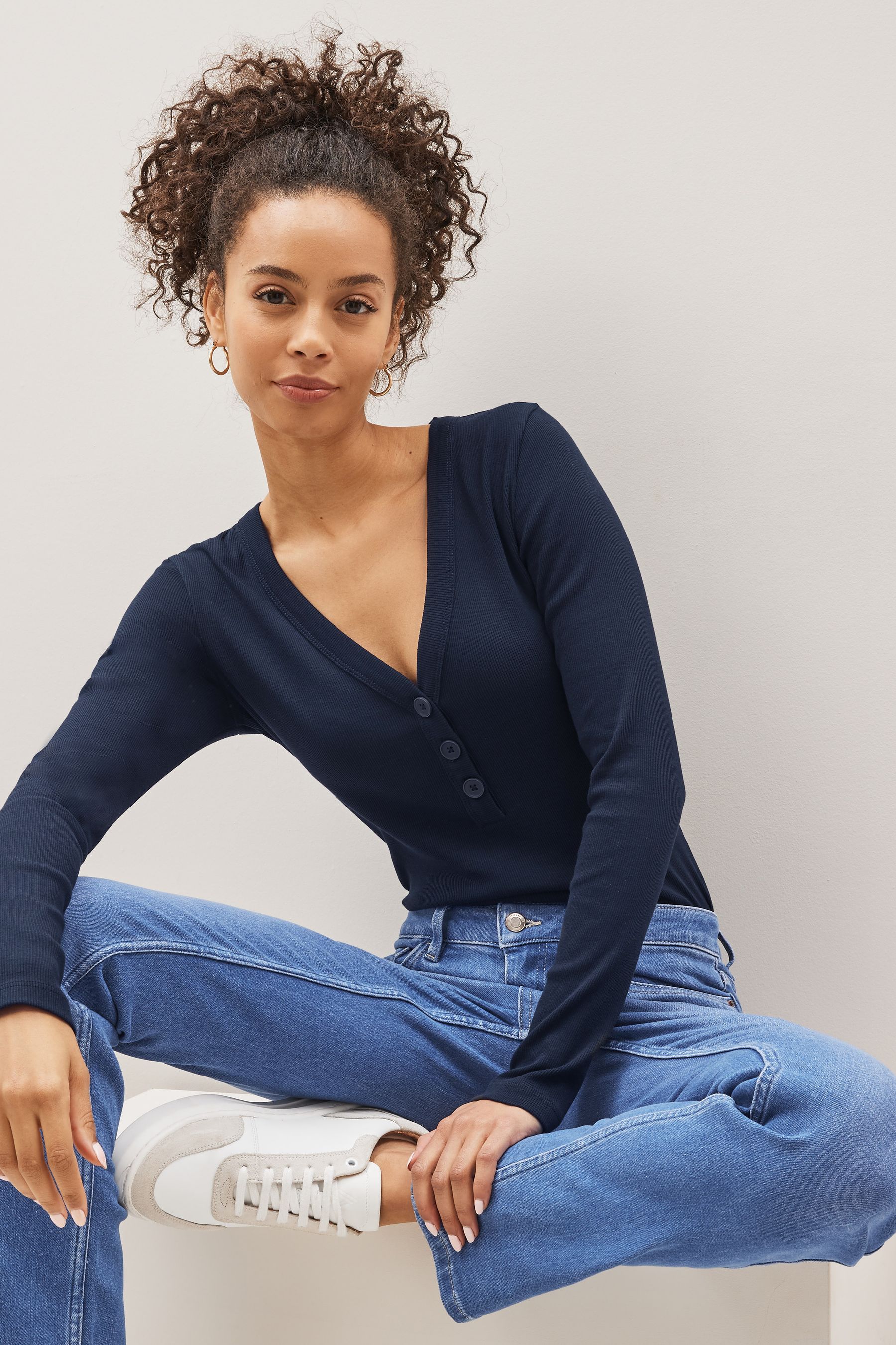 Long sleeve button top 2025