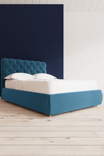 Swoon Easy Velvet Petrol Blue Burbage Divan Bed