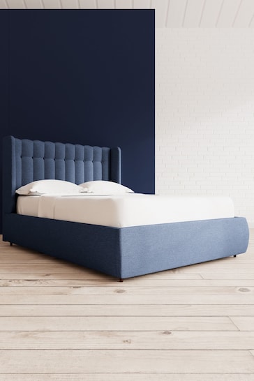 Swoon Houseweave Navy Blue Kipling Divan Bed