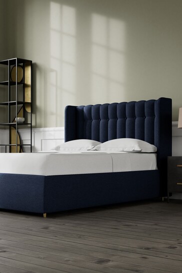 Swoon Houseweave Navy Blue Kipling Divan Bed