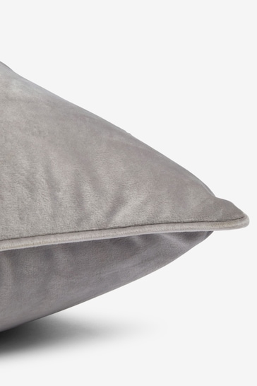 Silver 59 x 59cm Matte Velvet Cushion