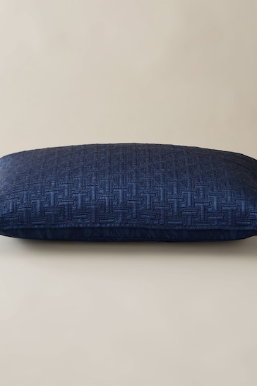 Ted Baker Blue T Quilted Polysatin Cushion
