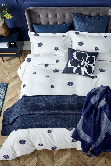 Ted Baker Blue T Quilted Polysatin Cushion
