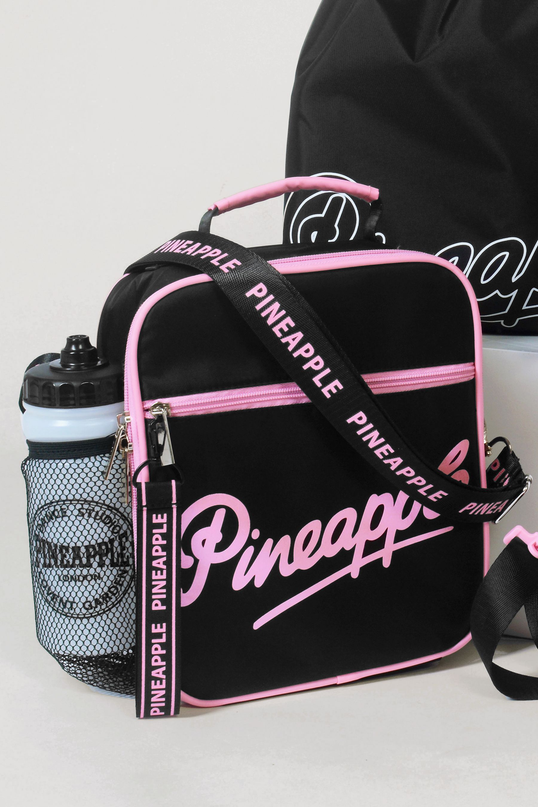 Pineapple Black Lunch Bag