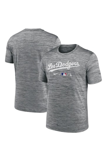 Nike Grey Fanatics Los Angeles Dodgers Nike Velocity Practise T-Shirt